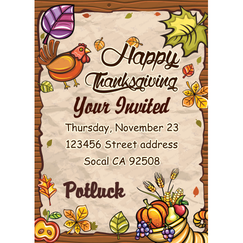Fall Greeting card - Adobe Illustrator Project File